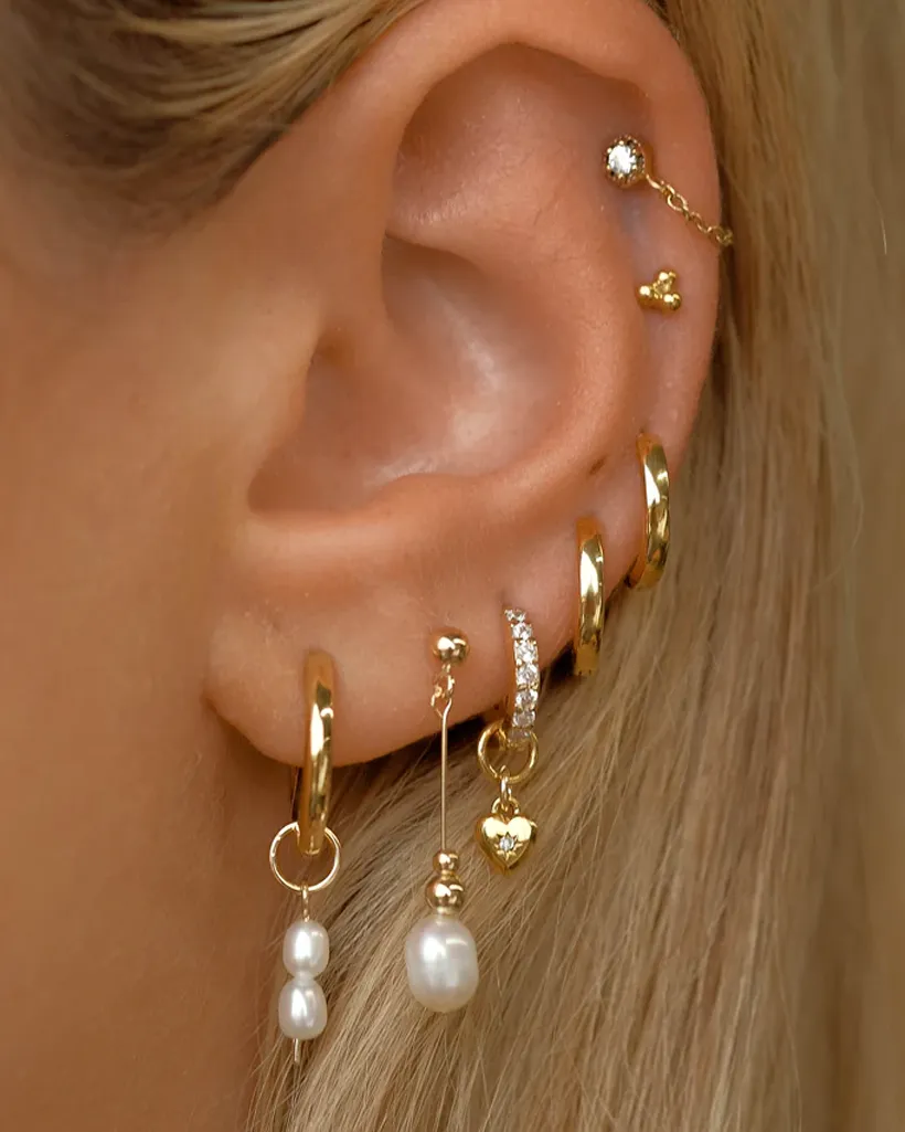 Grace Small Solid Gold Hoops