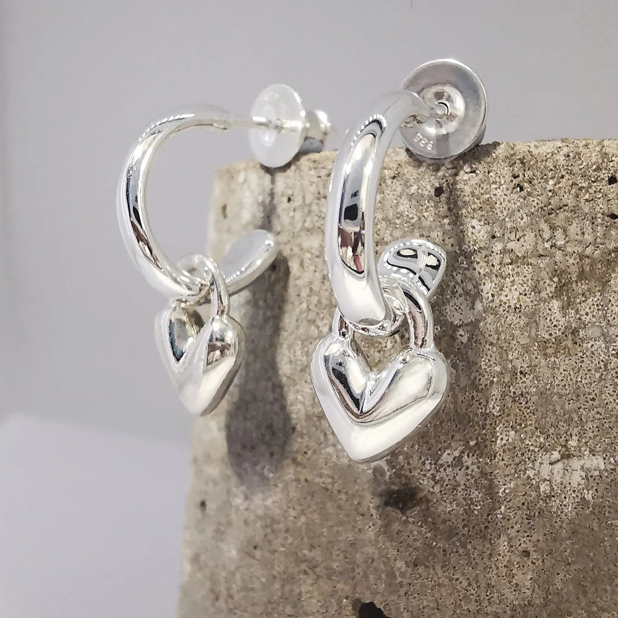 Heart Hoop Earrings