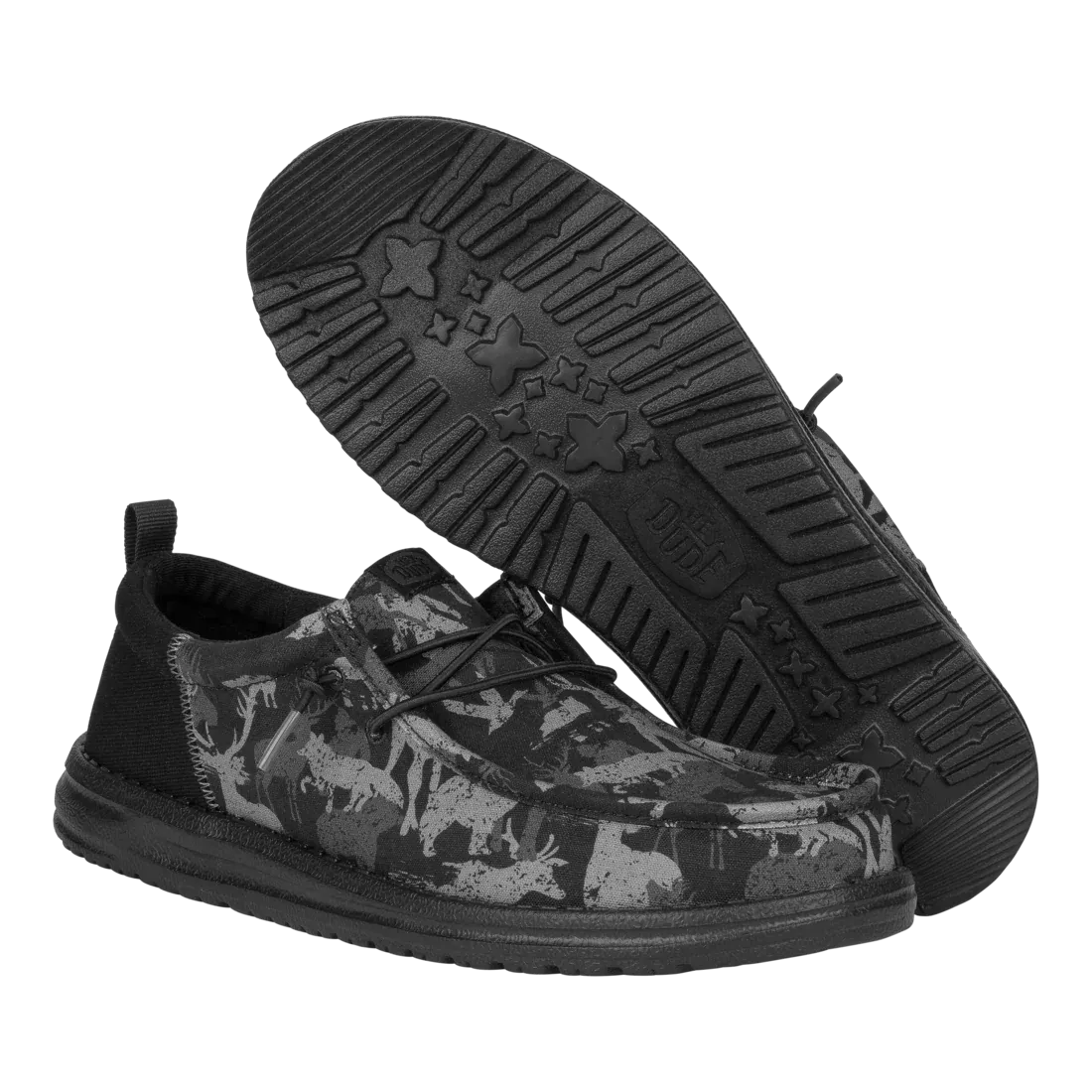 Hey Dude Mens Wally Funk Hunt Camo Black