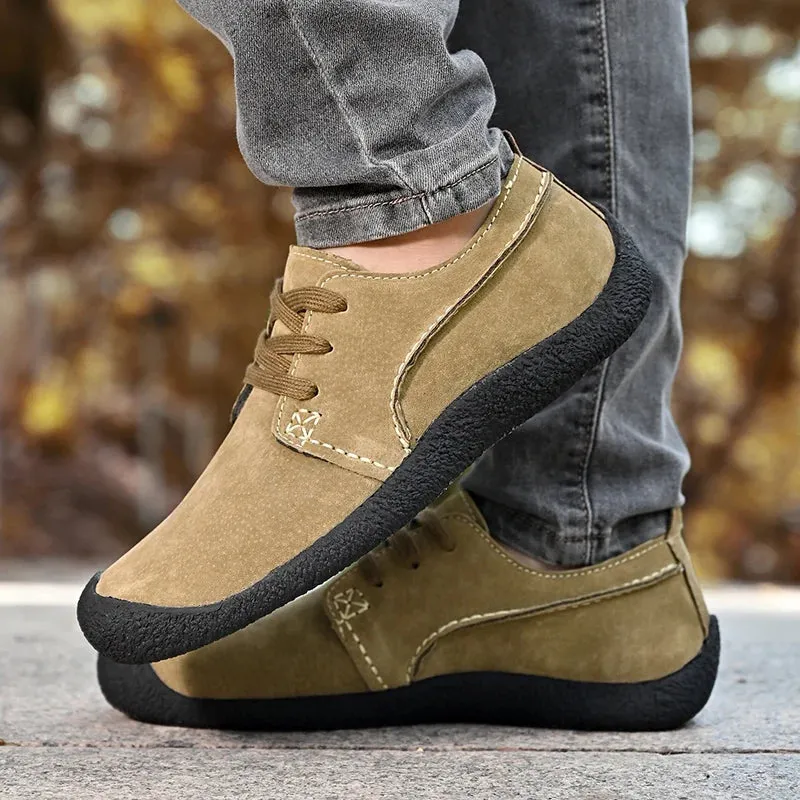 Hnzxzm Breathable Outdoor Shoes Men Sneakers Spring Casual Men Shoes Suede Leather Shoe Anti-skid Walking Shoe Hot Sale Footwear