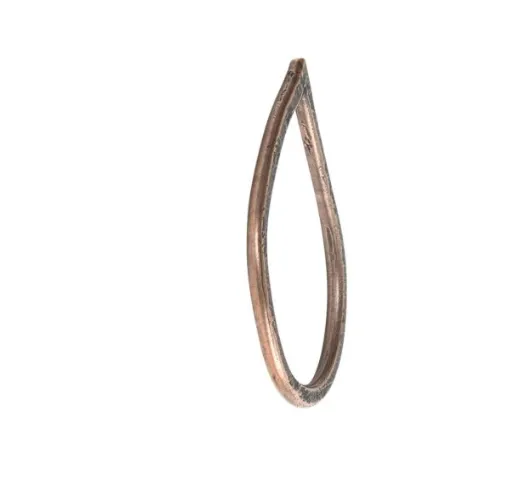 Hoop Hammered Large Drop Copper metal