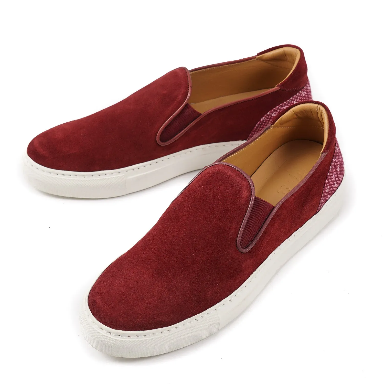 Isaia Slip-On Sneakers with Coral Motif