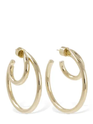 Jennifer Fisher   Large Double Lilly hoop earrings 