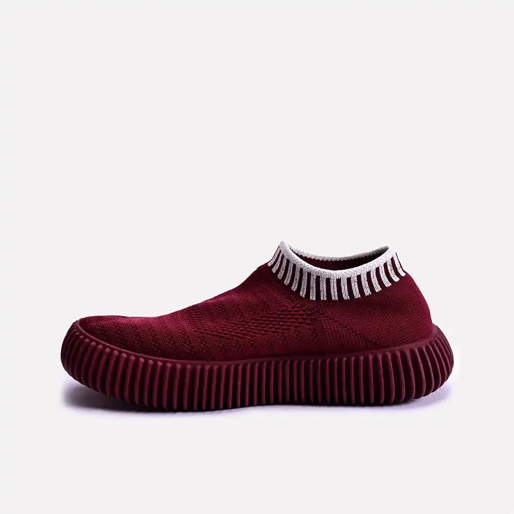 Jessica Maroon Slip On Sneakers 0440662