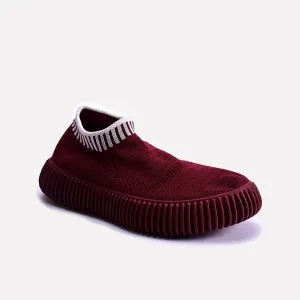 Jessica Maroon Slip On Sneakers 0440662