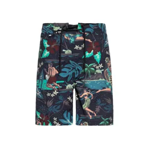 King Kerosin Aop Tropical Hulla Hou Swim Shorts