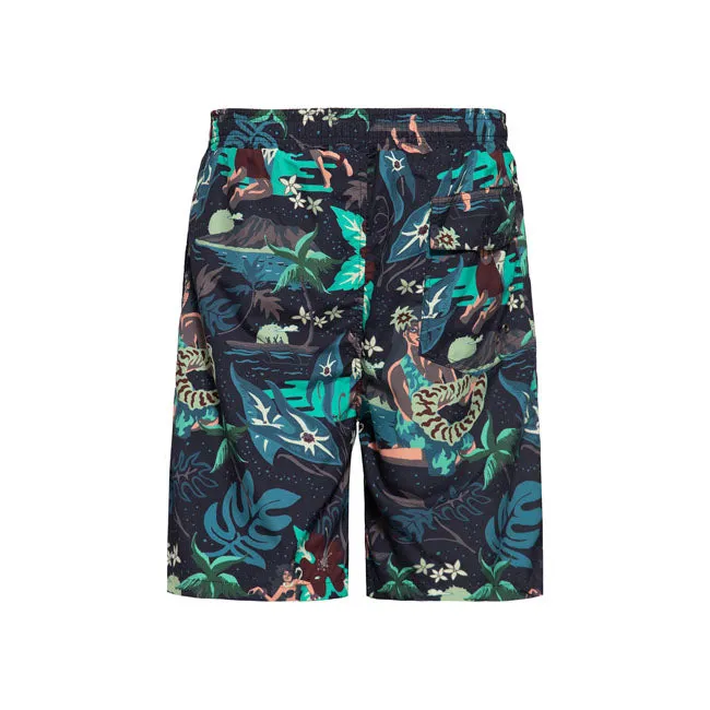 King Kerosin Aop Tropical Hulla Hou Swim Shorts