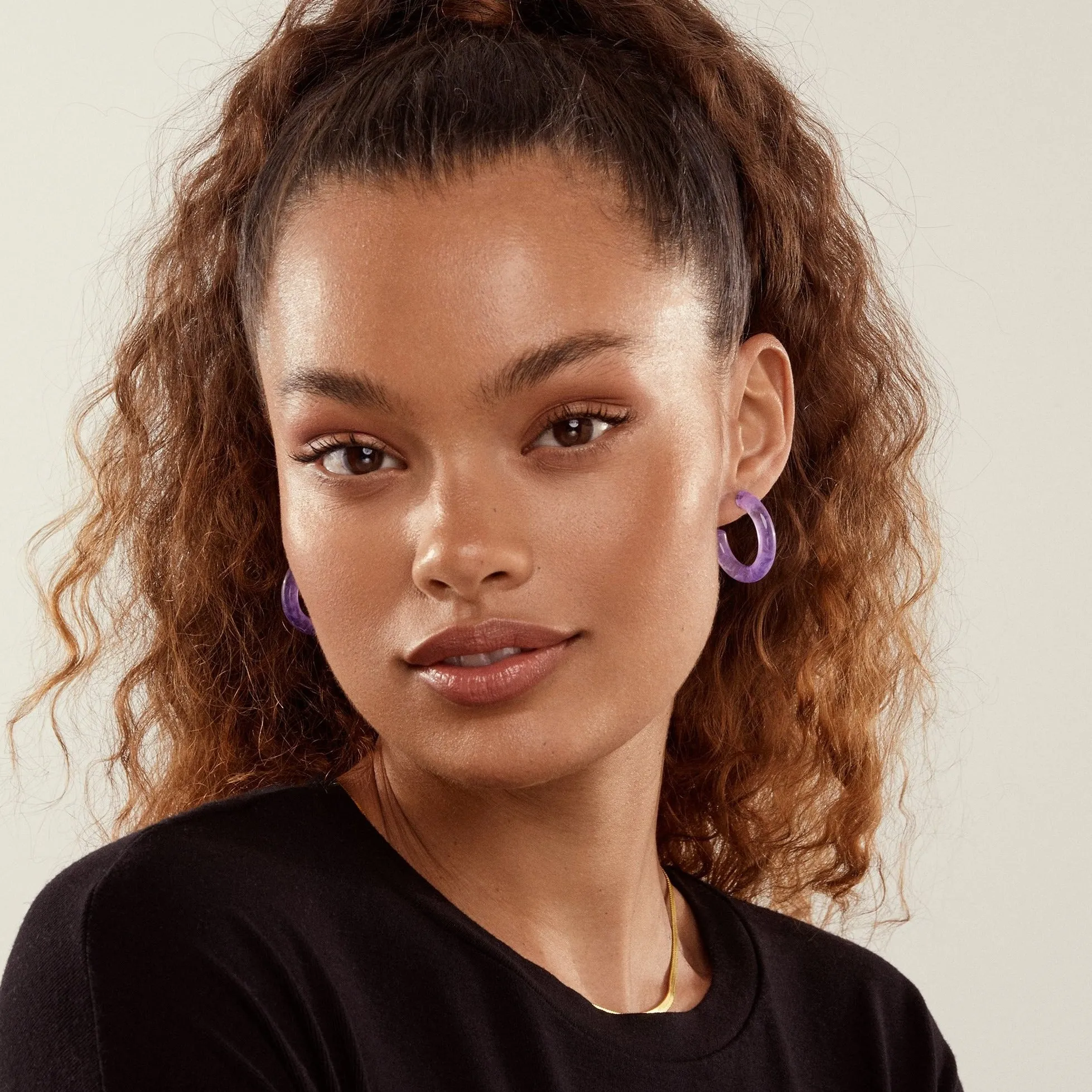 Lilac Island Hoops