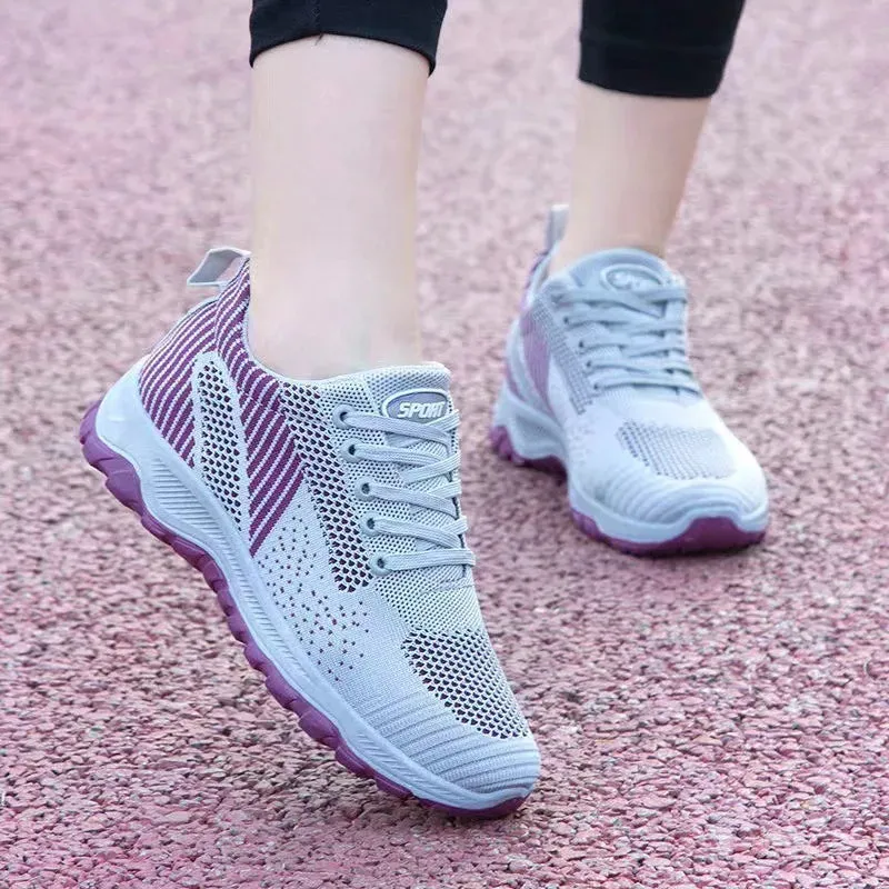 Lucy – Women's Breathable Mesh Lace-Up Running Sneakers