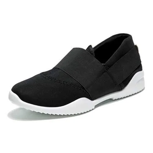 Men Breathable Elastic Bnad Slip On Casual Sneakers