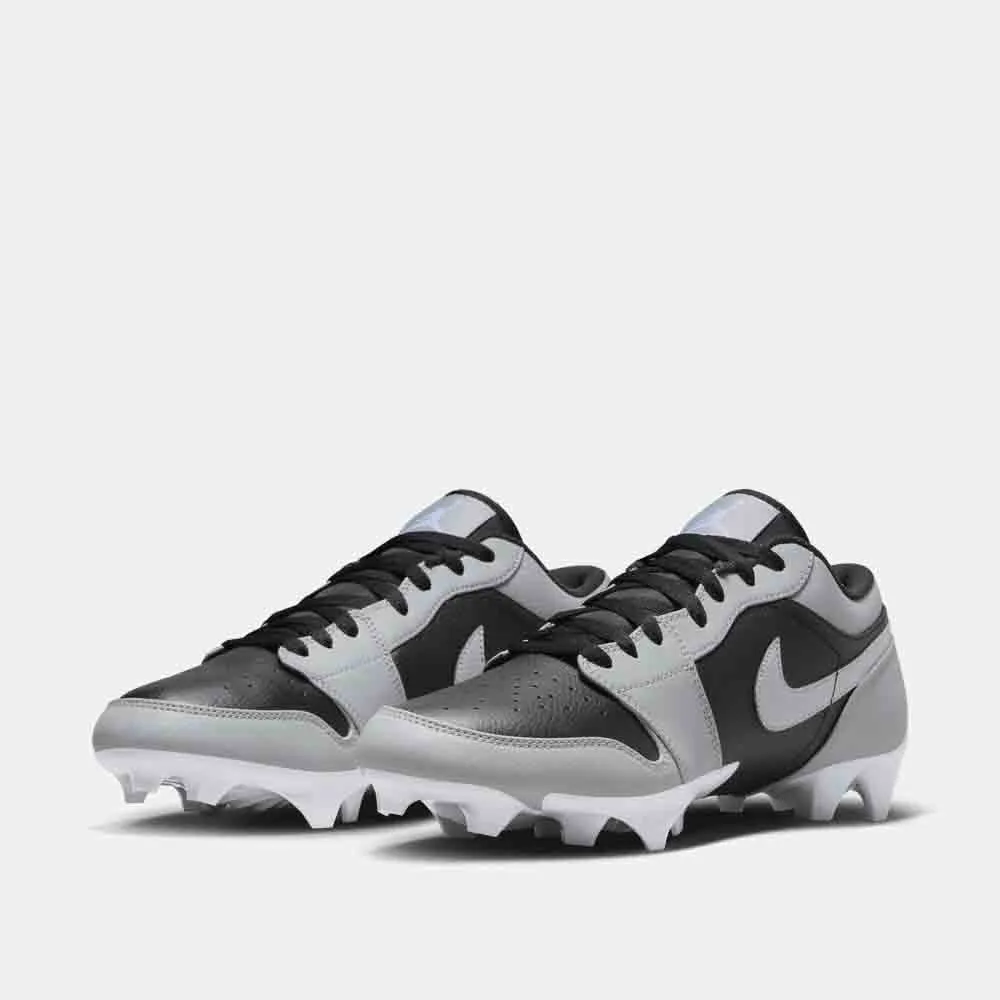 Men's Jordan 1 Low TD Football Cleats, Black/Smoke Grey