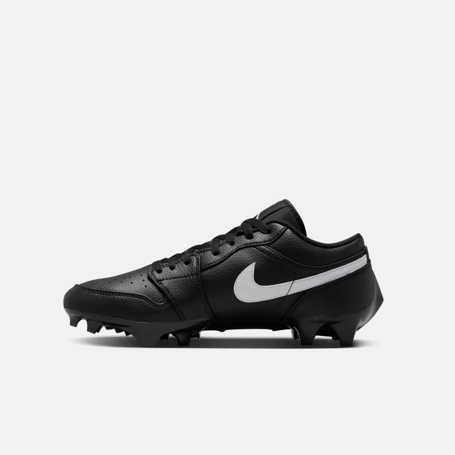 Men's Jordan 1 Low TD Football Cleats, Black/White