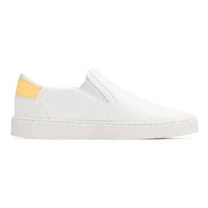 Men's Slip On | White-Starstruck Yellow