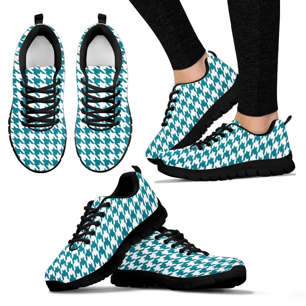 Mesh Sneakers Teal on White_HT