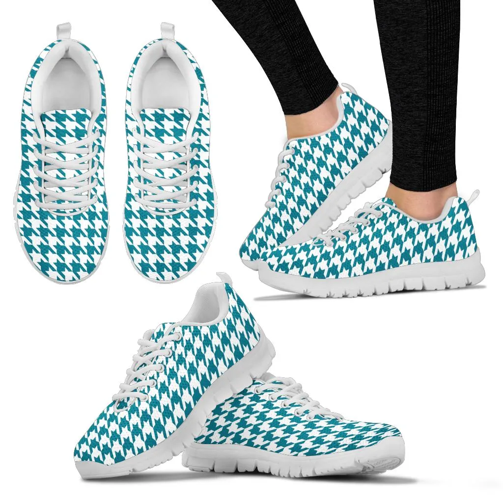 Mesh Sneakers Teal on White_HT