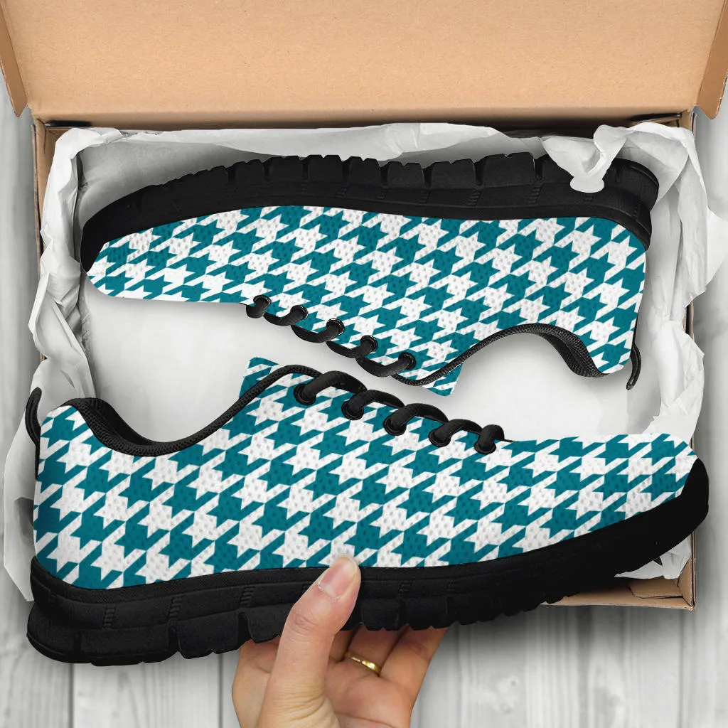 Mesh Sneakers Teal on White_HT