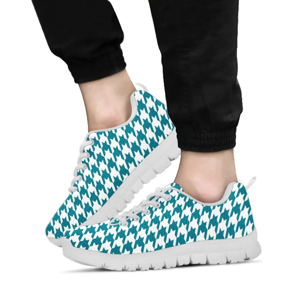 Mesh Sneakers Teal on White_HT