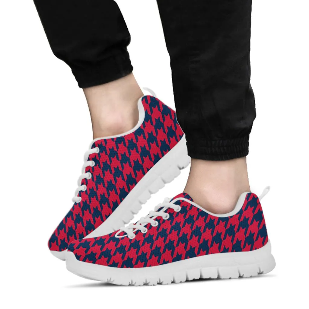 Mesh Sneakers_Blue on Red_NE_HT Pattern