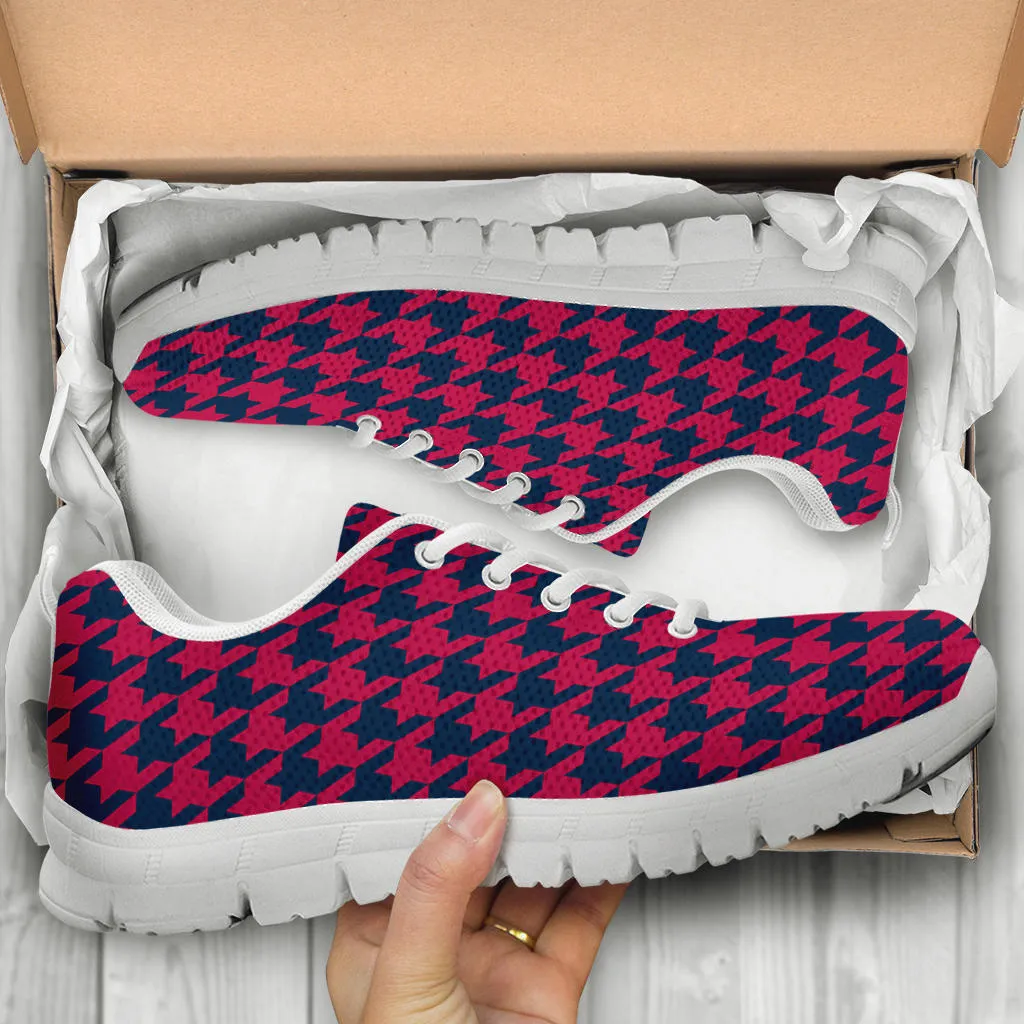 Mesh Sneakers_Blue on Red_NE_HT Pattern