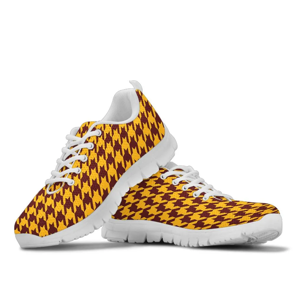 Mesh Sneakers_Burgundy on Gold_W_HT Pattern