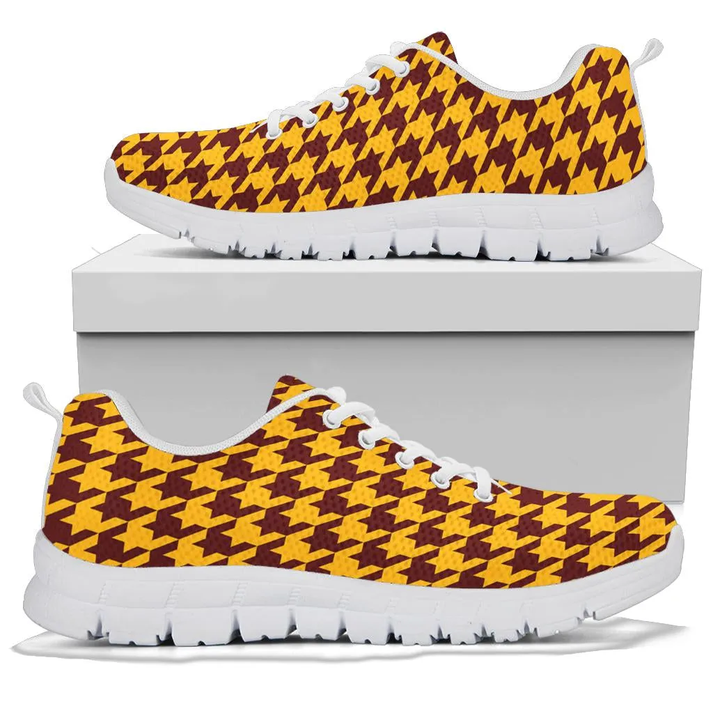 Mesh Sneakers_Burgundy on Gold_W_HT Pattern