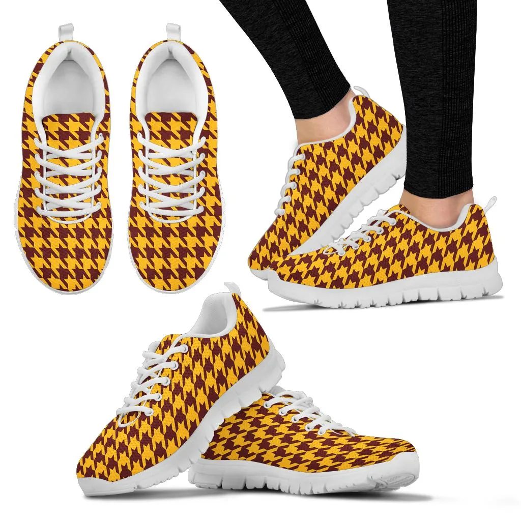 Mesh Sneakers_Burgundy on Gold_W_HT Pattern