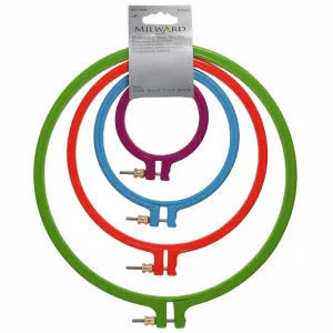 Milward Plastic Non-Slip Embroidery Hoop Set - 3-9in (Set of 4 Sizes)