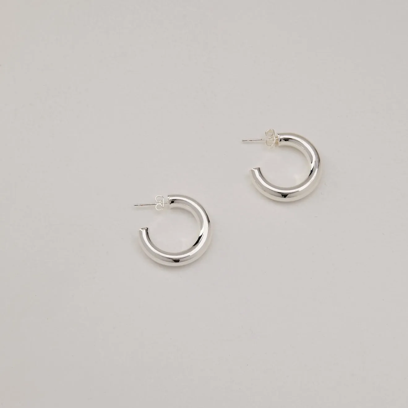 Mini Kennedy Hoops - Silver