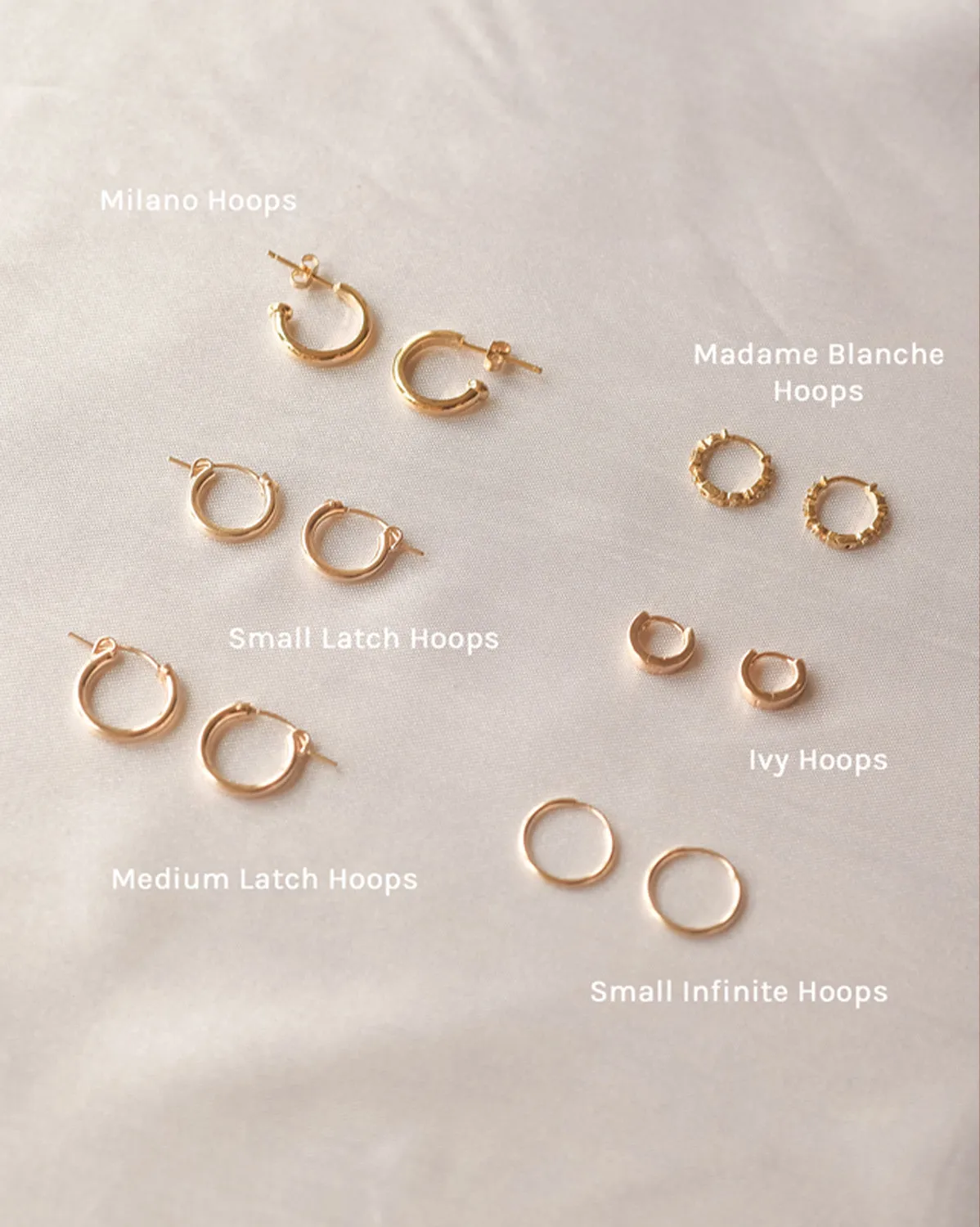 Mix & Match Medium Latch Hoops (15mm) - Sterling Silver