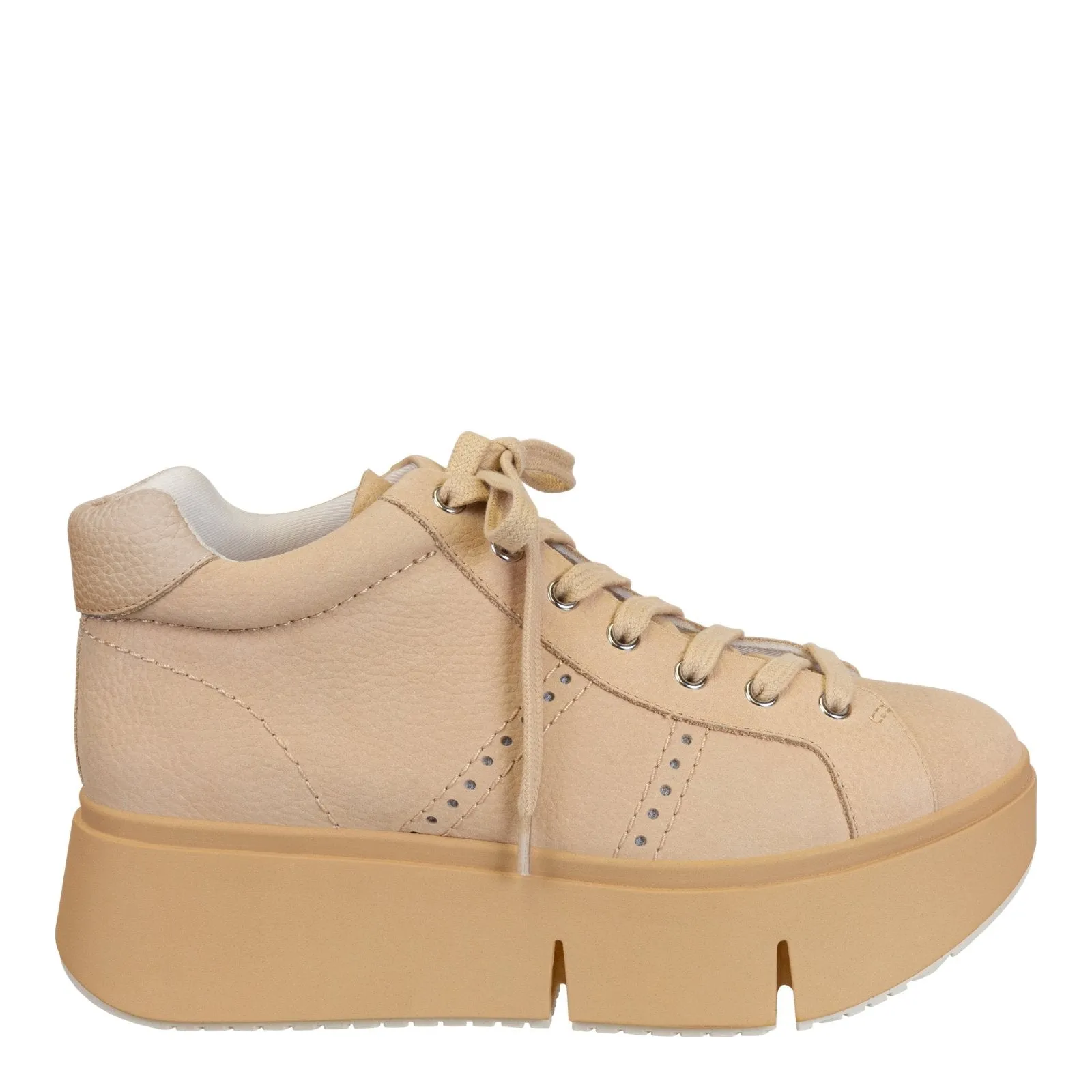 Naked Feet: ESSEX in BEIGE Platform High Top Sneakers