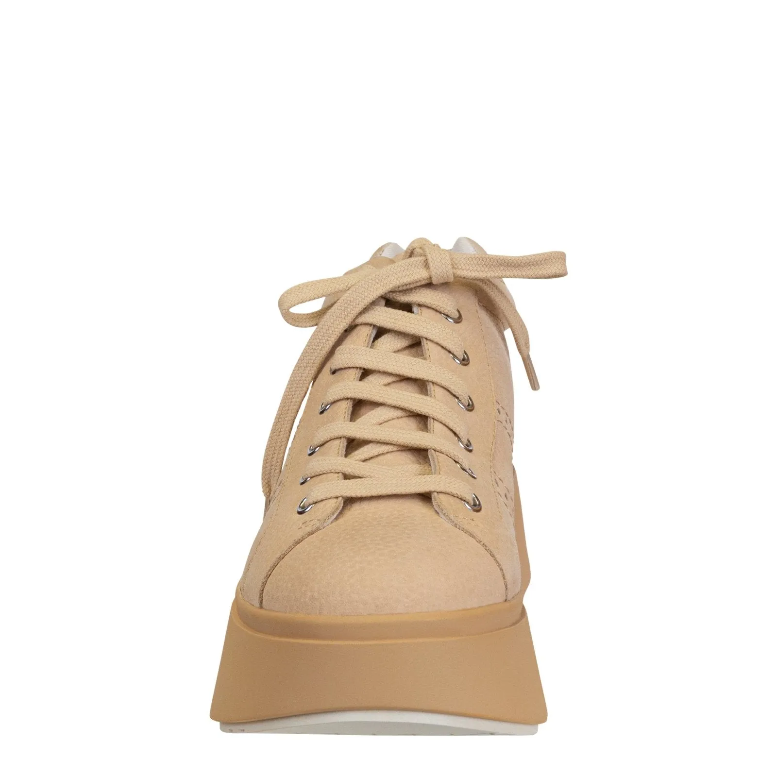 Naked Feet: ESSEX in BEIGE Platform High Top Sneakers