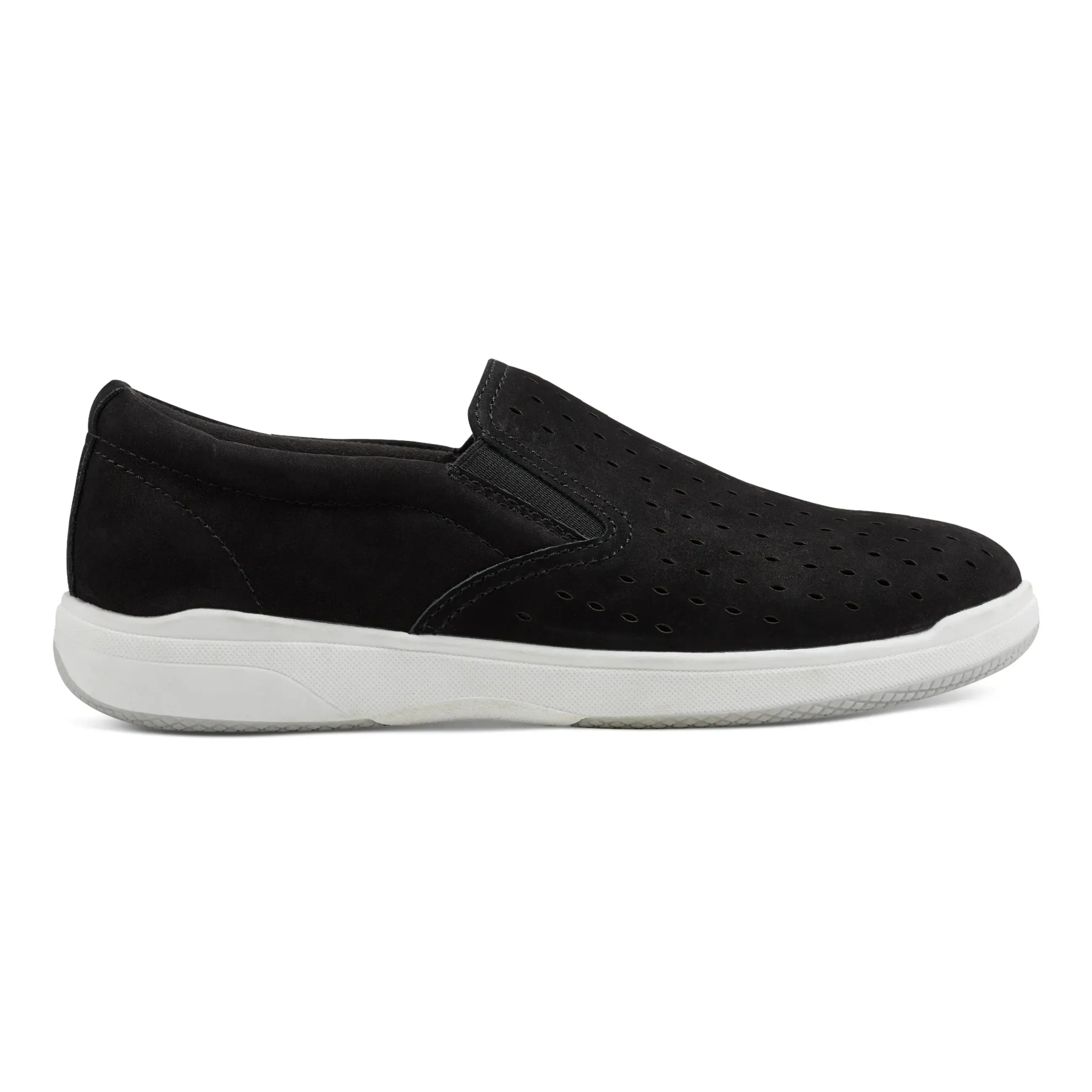 Nel Laser Cut Round Toe Casual Slip-on Sneakers