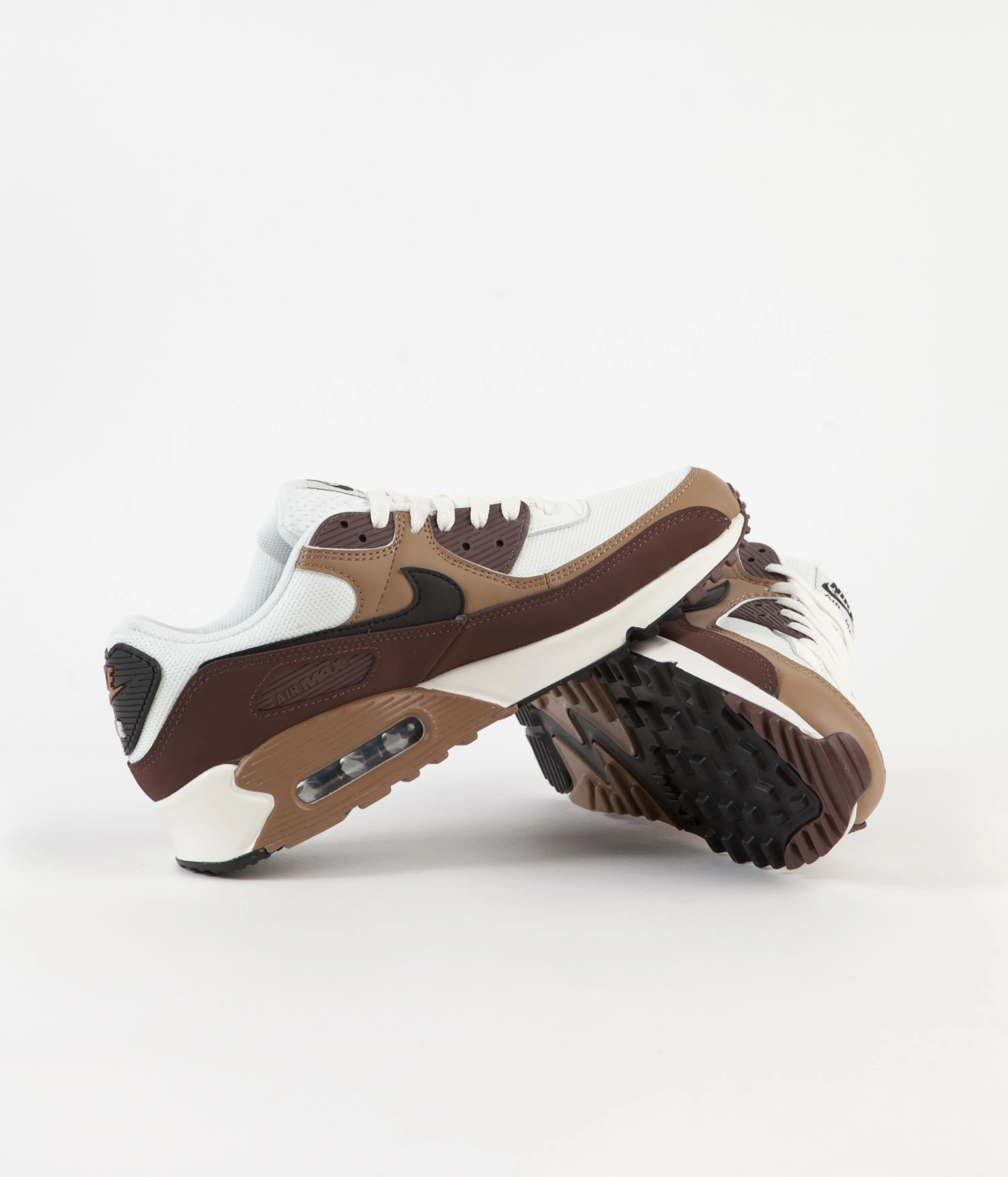 Nike Air Max 90 Shoes - Dark Driftwood / Black - Sail - Light Chocolate