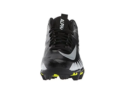 Nike Kid's Alpha Menace Shark BG Football Cleats (4.5 M US Big Kid, Black/White/Metallic Silver)