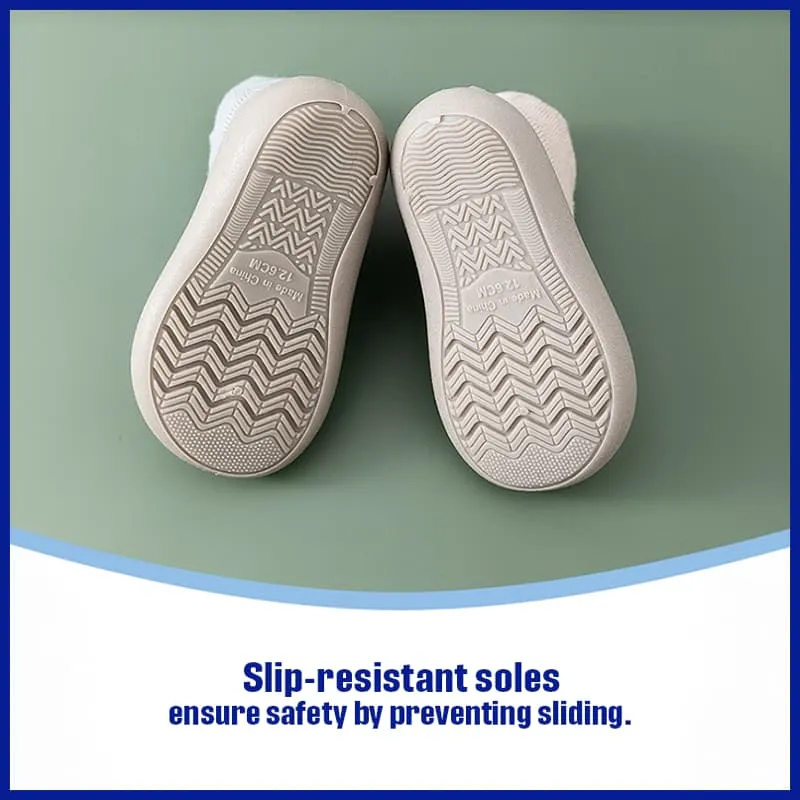 Non-Slip Baby Shoe Socks: Soft Rubber Sole for Confident Toddlers!