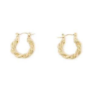 Non-Tarnish Twisted Hoops - Gold-Filled