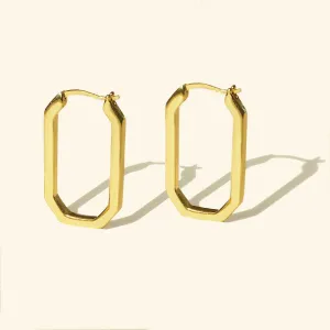 Octagon Classic Hoop Earrings