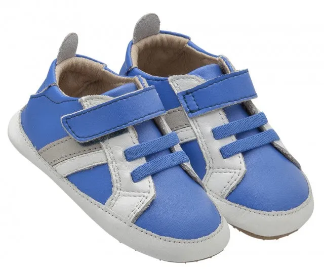 Old Soles Boy's and Girl's Mini Jogger, Neon Blue / Snow / Gris