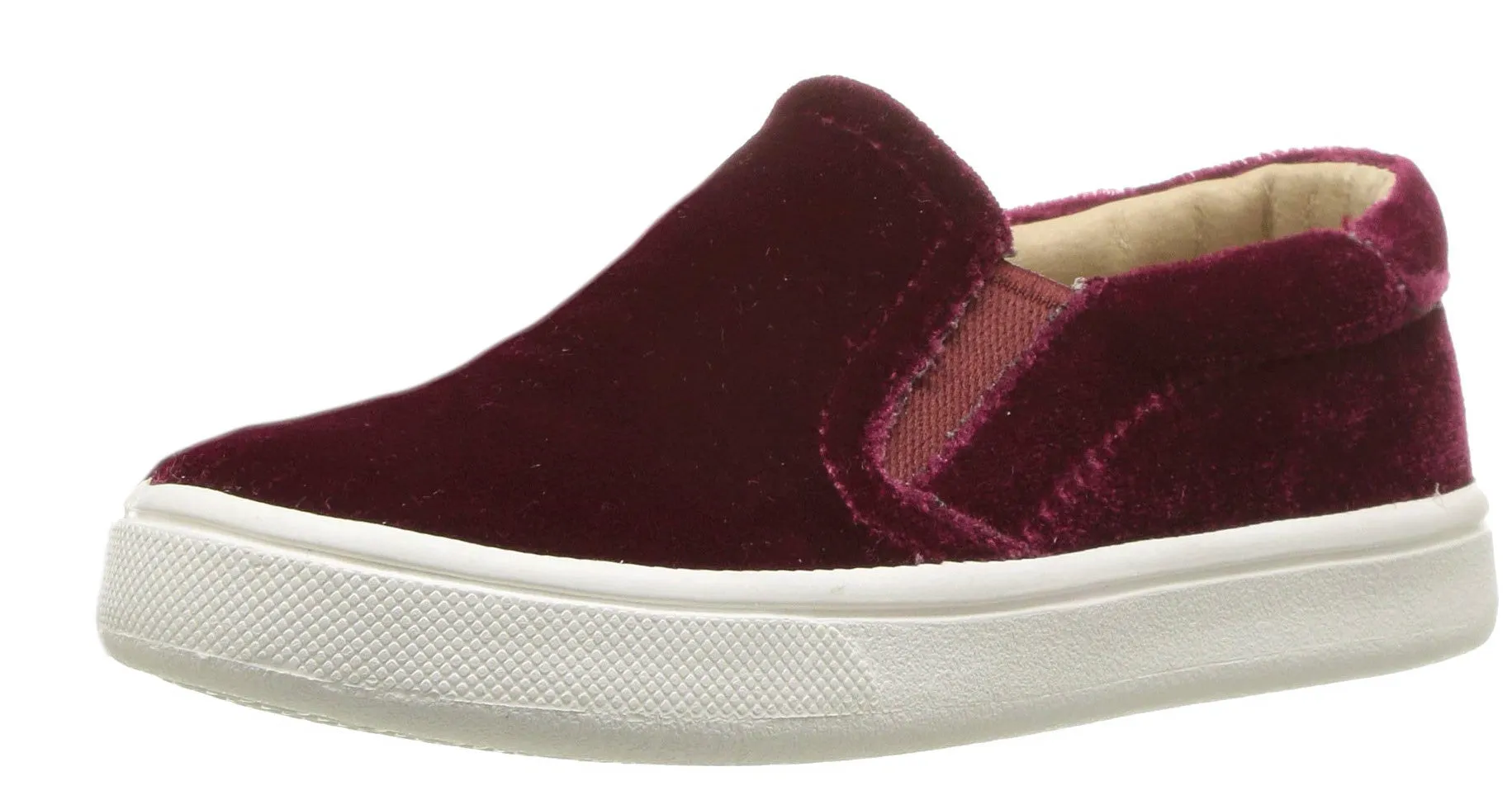 Old Soles Girl's Velvey Hoff Velvet Slip On, Red