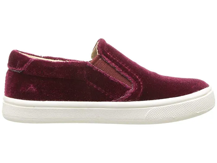 Old Soles Girl's Velvey Hoff Velvet Slip On, Red