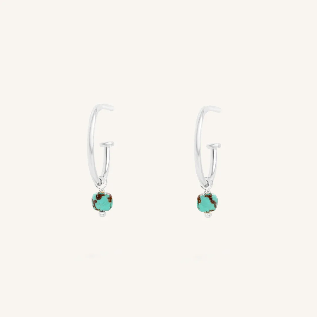 Olsen Turquoise Hoops - Stone of Adventure