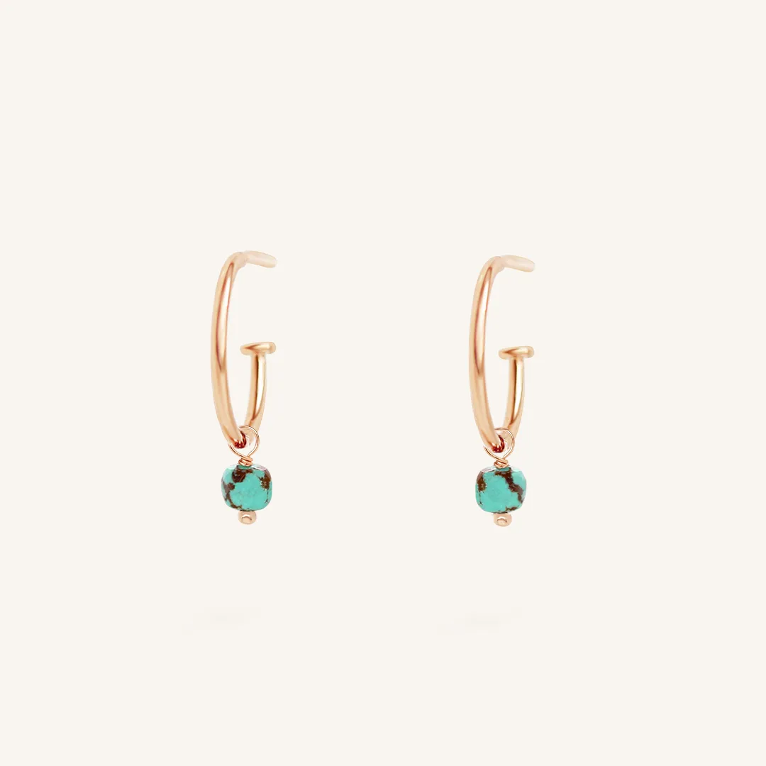 Olsen Turquoise Hoops - Stone of Adventure