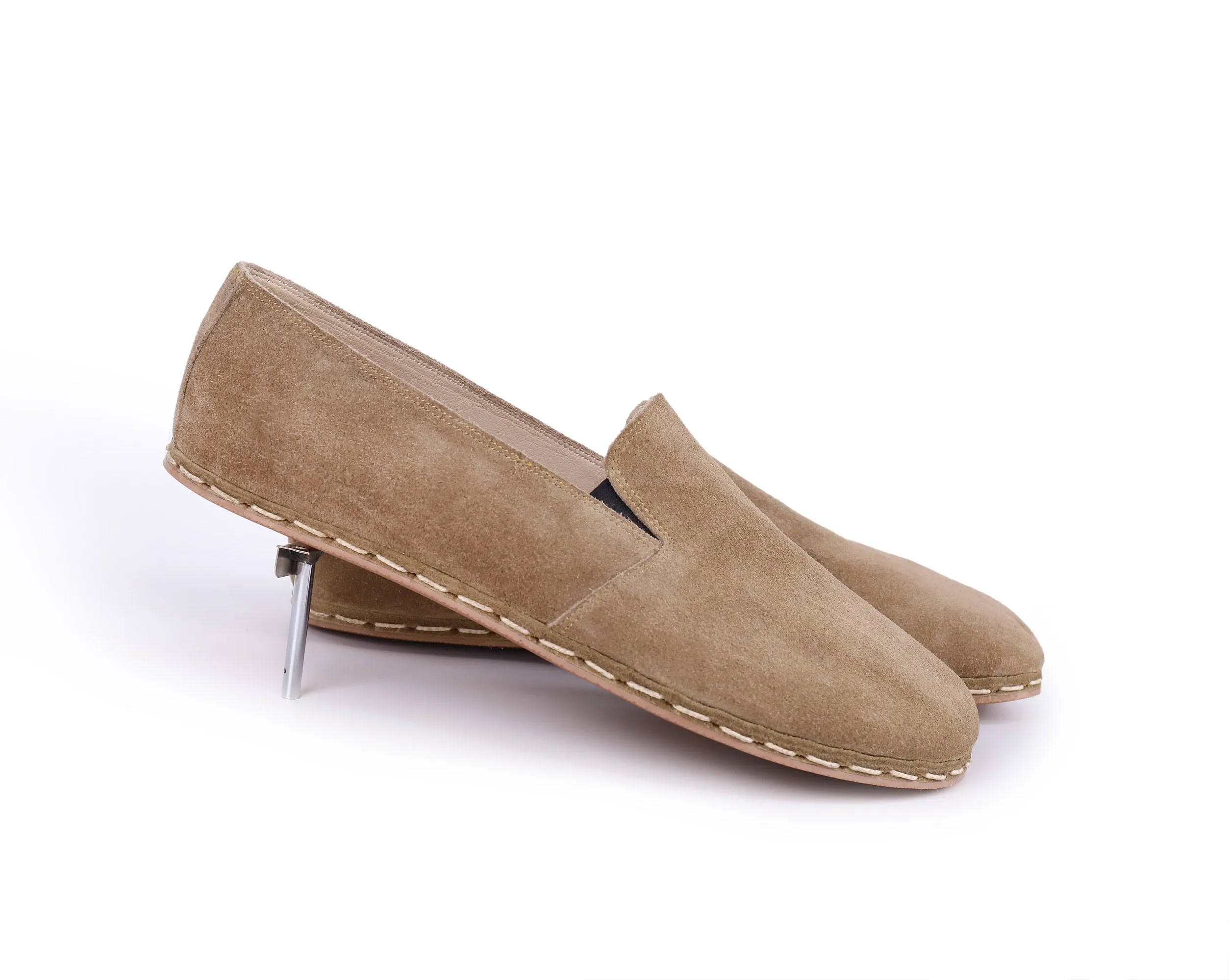 Olympos Loafers in Sand Suede