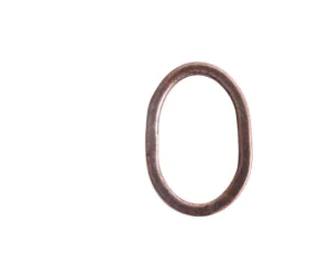 Open Frame, Oval Hammered Hoop 39x26mm, Antiqued Copper, by Nunn Design