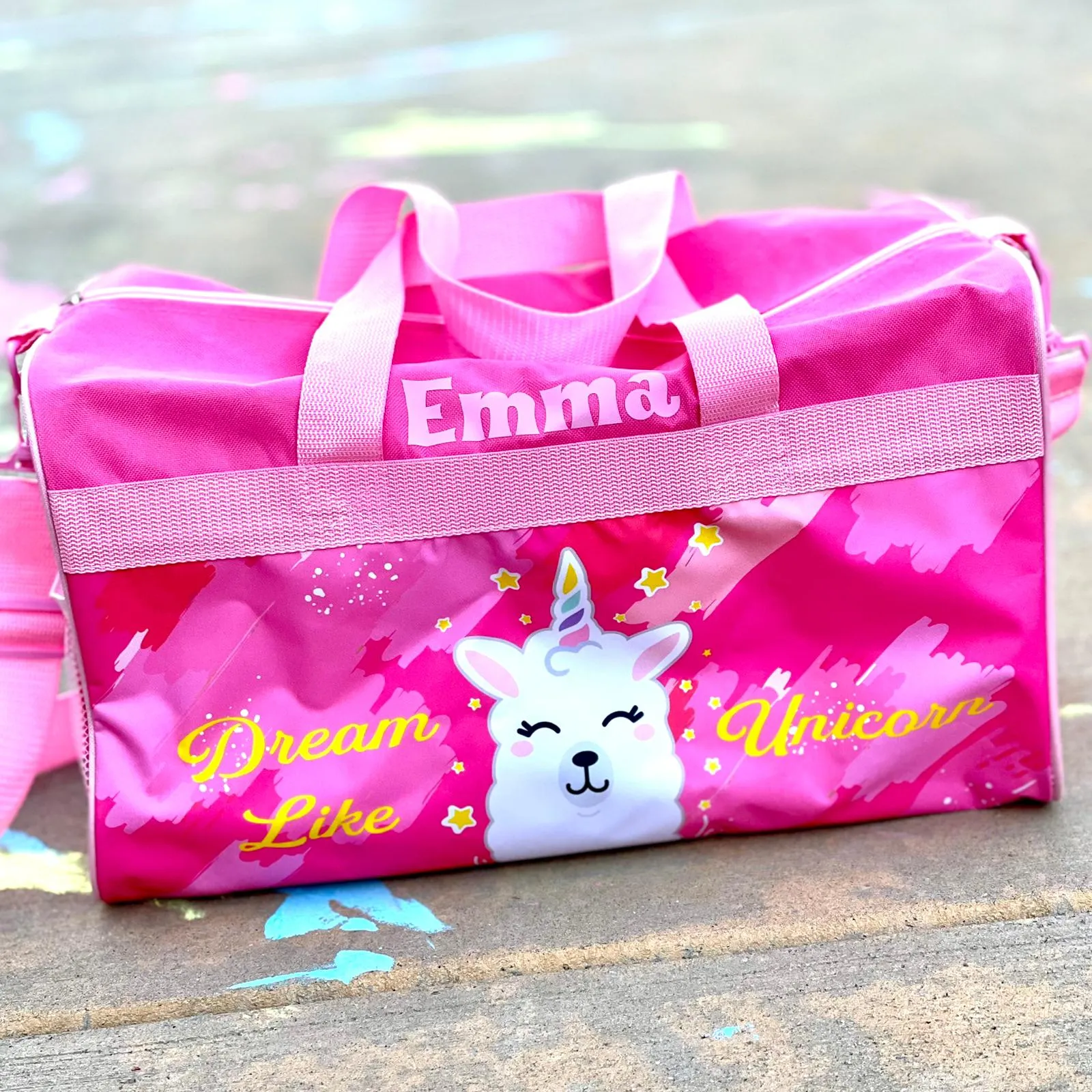 Personalized Kid's Travel Duffel Bag - Llamacorn