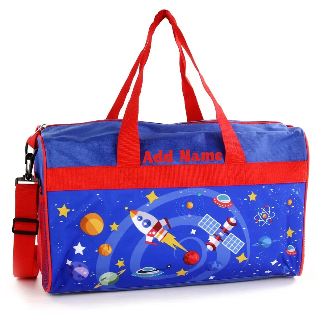 Personalized Kid's Travel Duffel Bag - Space Adventure