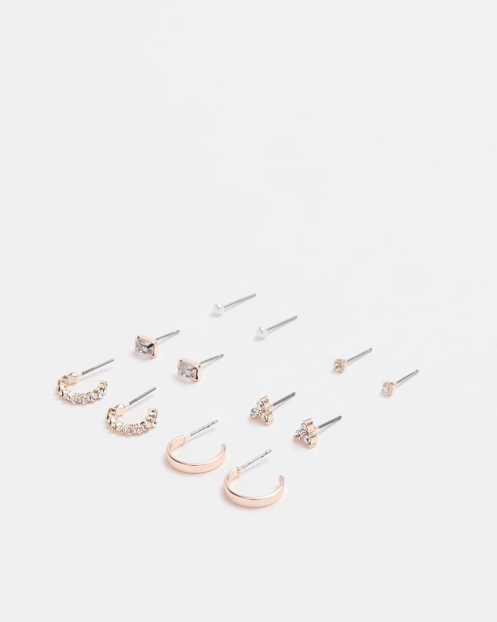 popular  9 Pack Mixed Diamante Earrings