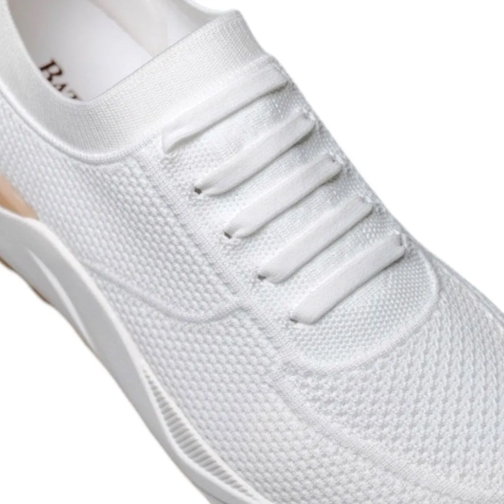 Ronaldo White Knitted Sneakers