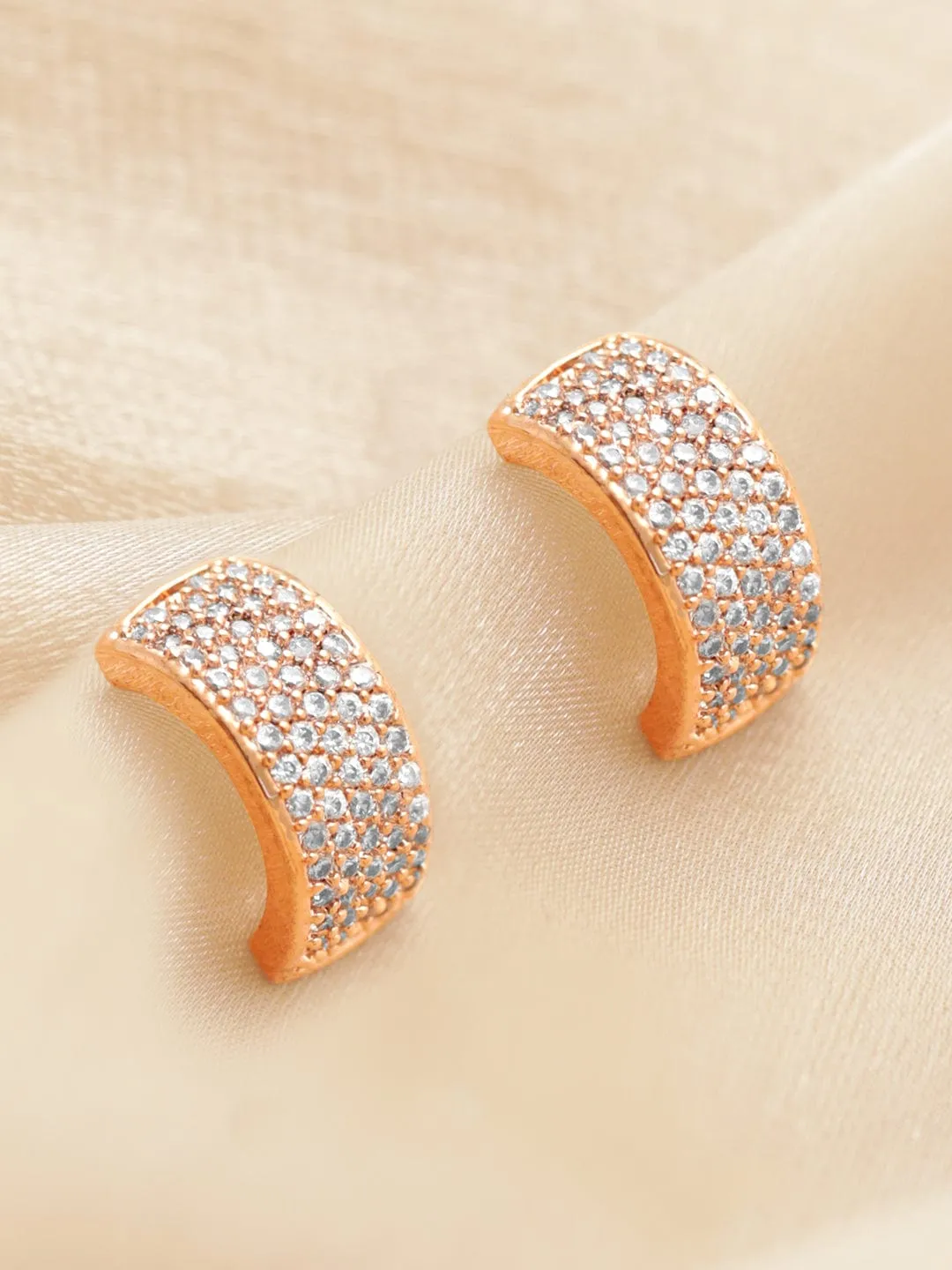 Rubans 18KT Rose Gold-Plated Circular Hoop Earrings