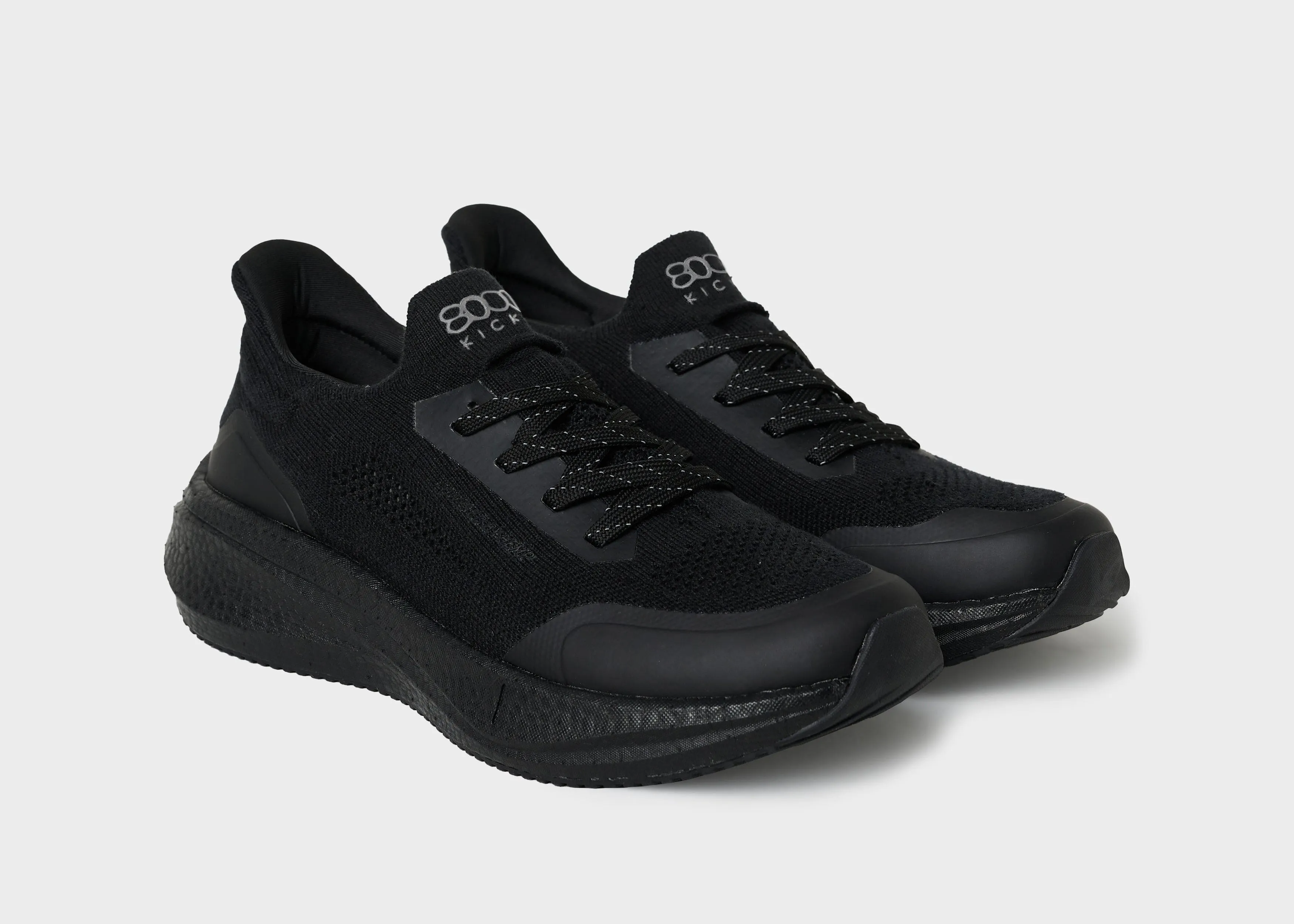 Runners Men's Hemp Leather Trainers | Full Black